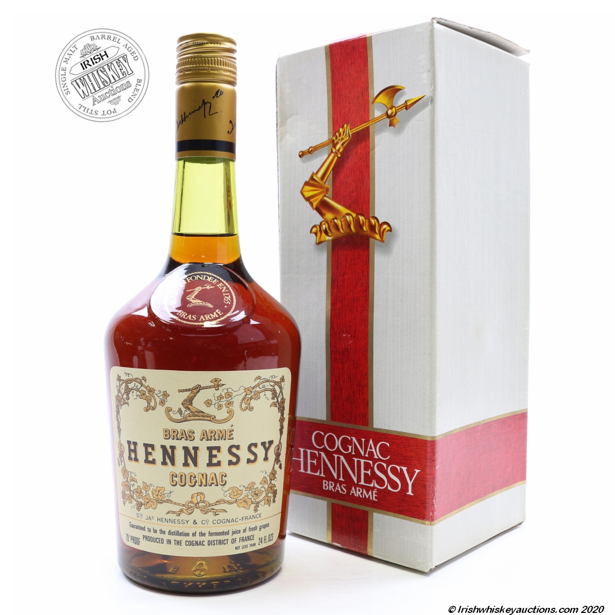 Irish Whiskey Auctions  Hennessy Bras Arme Cognac
