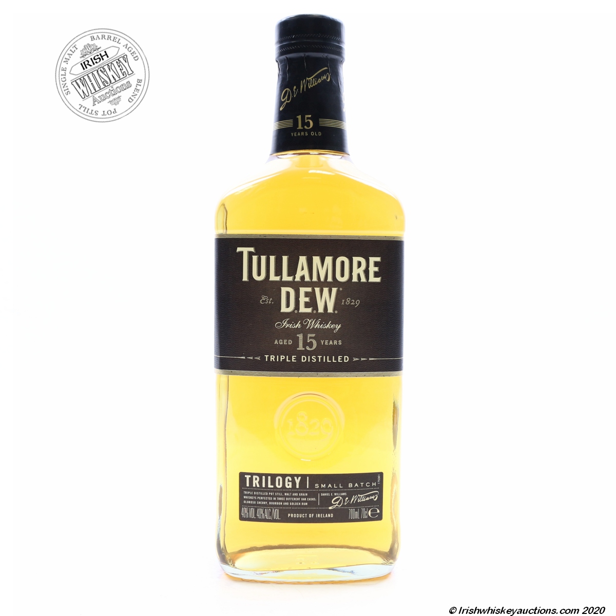 Irish Whiskey Auctions | Tullamore Year old DEW Trilogy 15