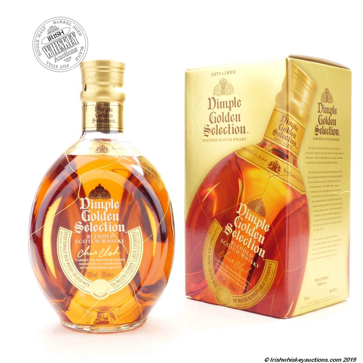 Whiskey Whisky Irish Auctions Blended Selection Golden Scotch | Dimple